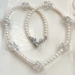 GP30- Clear Quartz And Baby Pearl Necklace